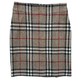 BURBERRY | Plaid Wool Skirt Sz 8